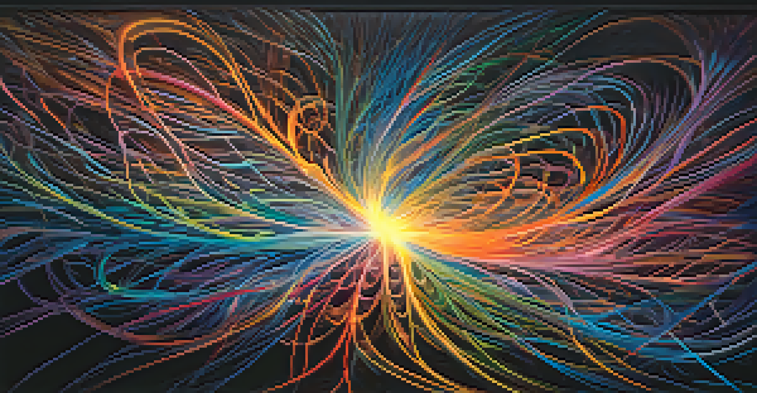 An abstract image representing consciousness with vibrant neural pathways and swirling patterns.