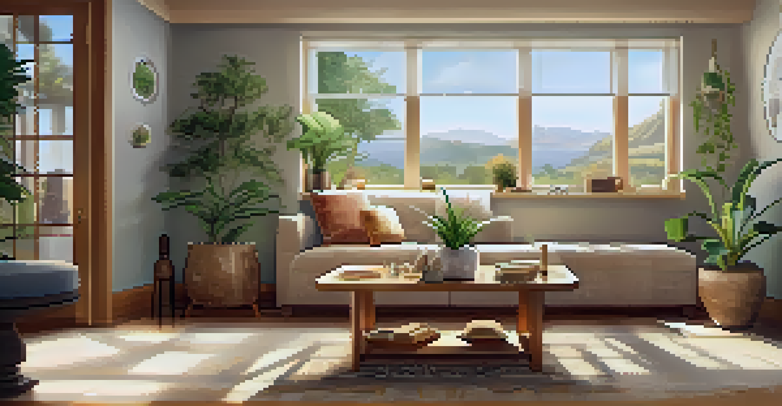 A cozy therapy room with warm lighting, comfortable seating, and nature-themed decor, creating a welcoming environment for emotional healing.
