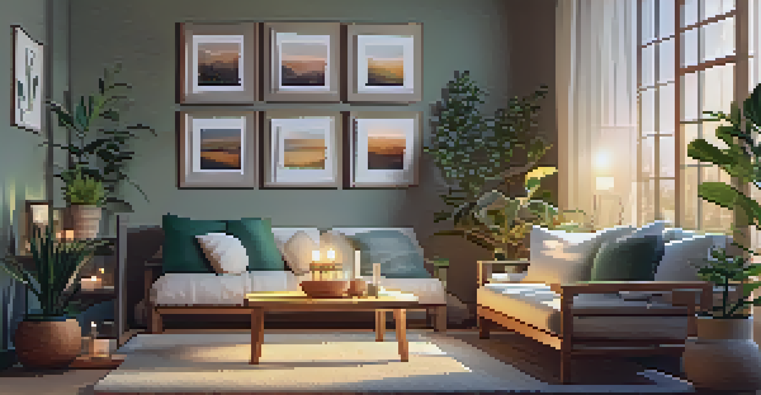 A cozy therapy room with cushions, soft lighting, and calming elements for relaxation.