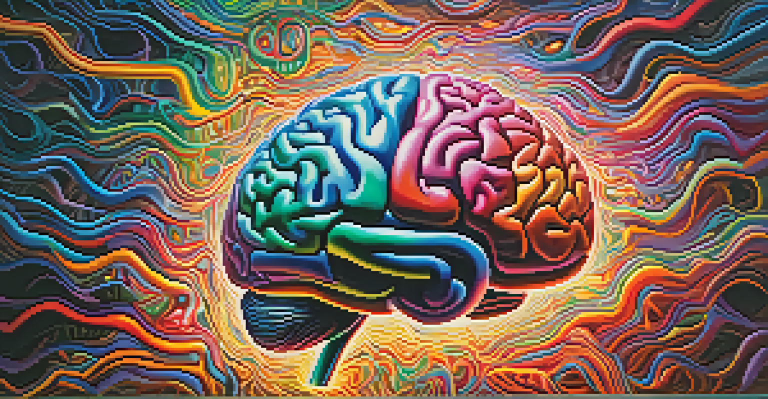 An abstract image of a brain with colorful neural pathways, representing emotional processing.