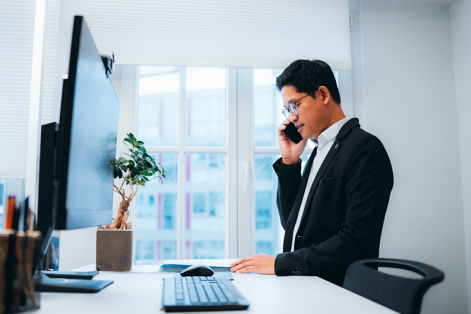 office laptop working