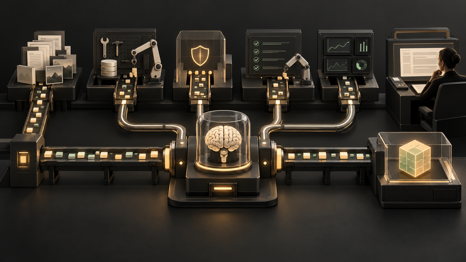 A model sits inside a larger system of context, tools, permissions, tests, monitoring, and human oversight.