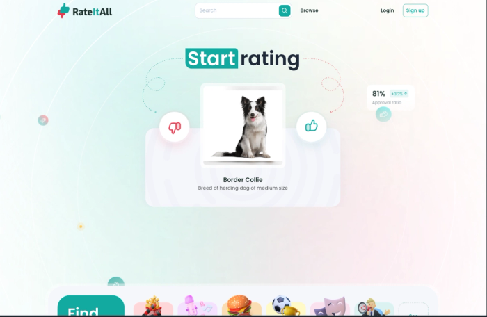 RateItAll product screenshot