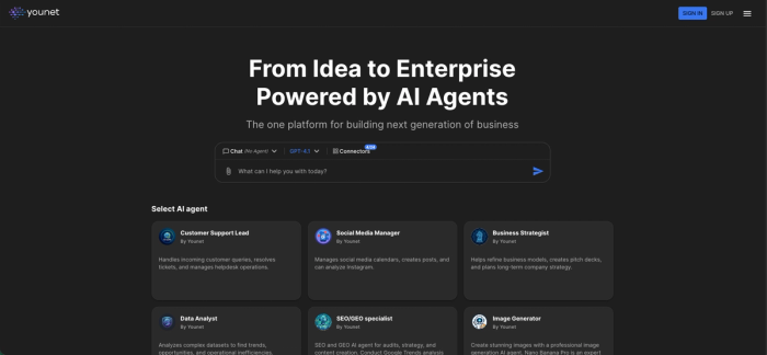 YouNet product screenshot