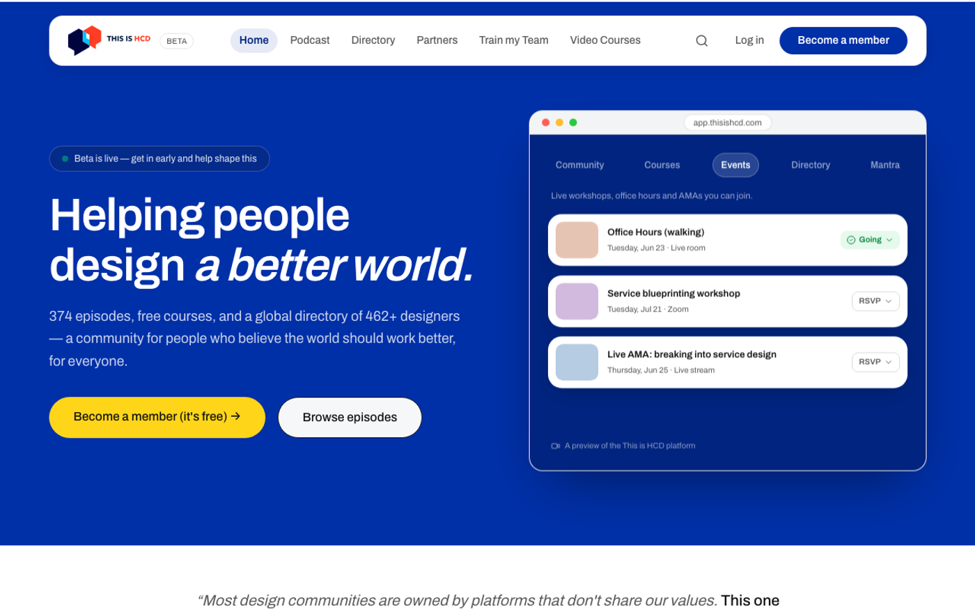 This is HCD product interface