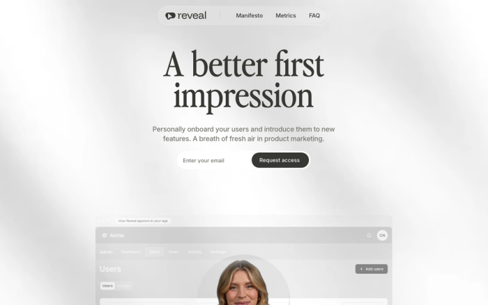Reveal Software product screenshot