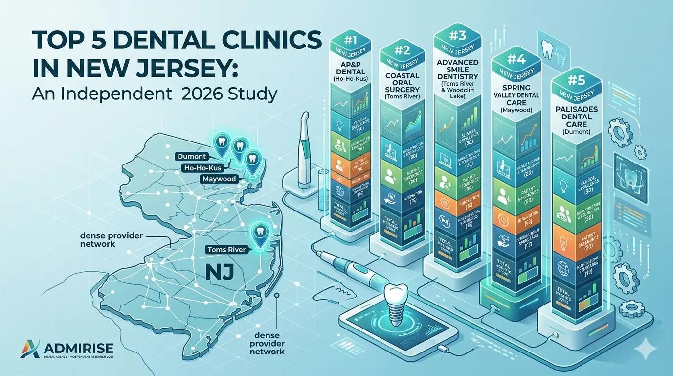 Top 5 Dental Clinics in New Jersey (2026) – Independent Study by Admirise