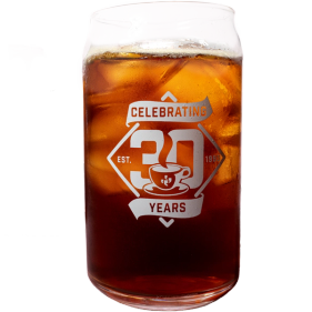 30th Celebration Klatch Coffee 16oz Glass Can