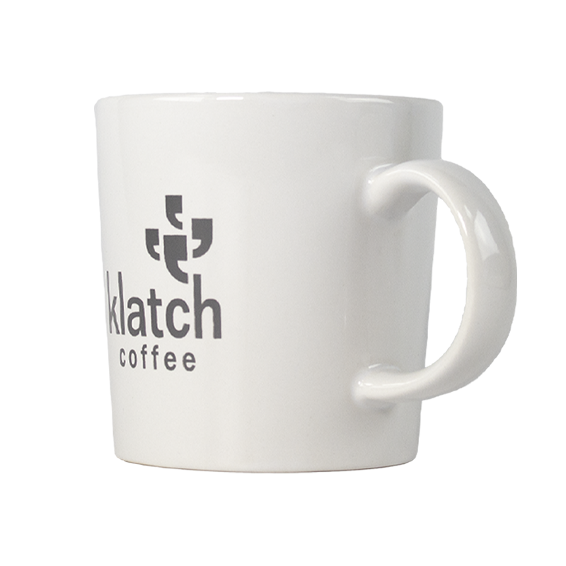 Klatch Coffee Signature Cafe Mug 14oz. | White | Stoneware