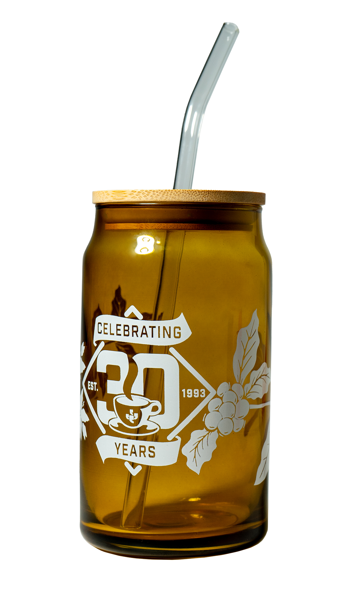 30th Celebration Amber Glass Can 16oz