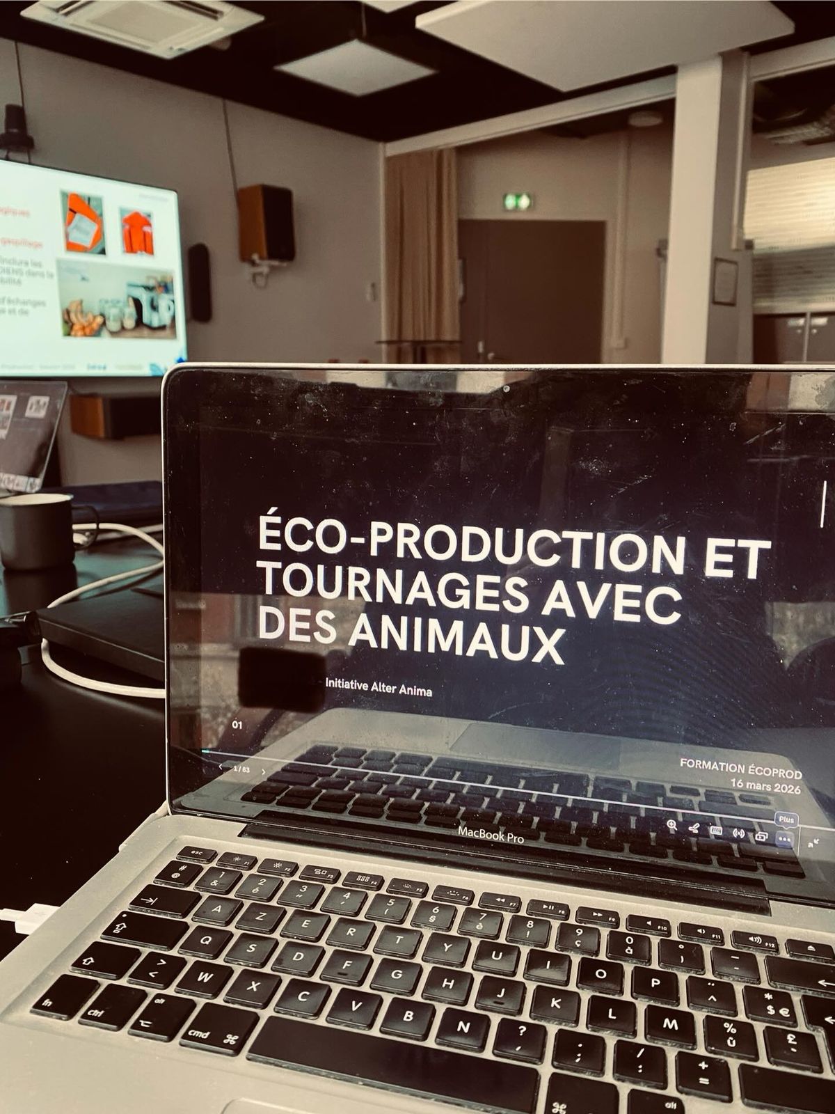 Diapositive de la formation Éco-production et tournages avec des animaux, Ecoprod, 16 mars 2026