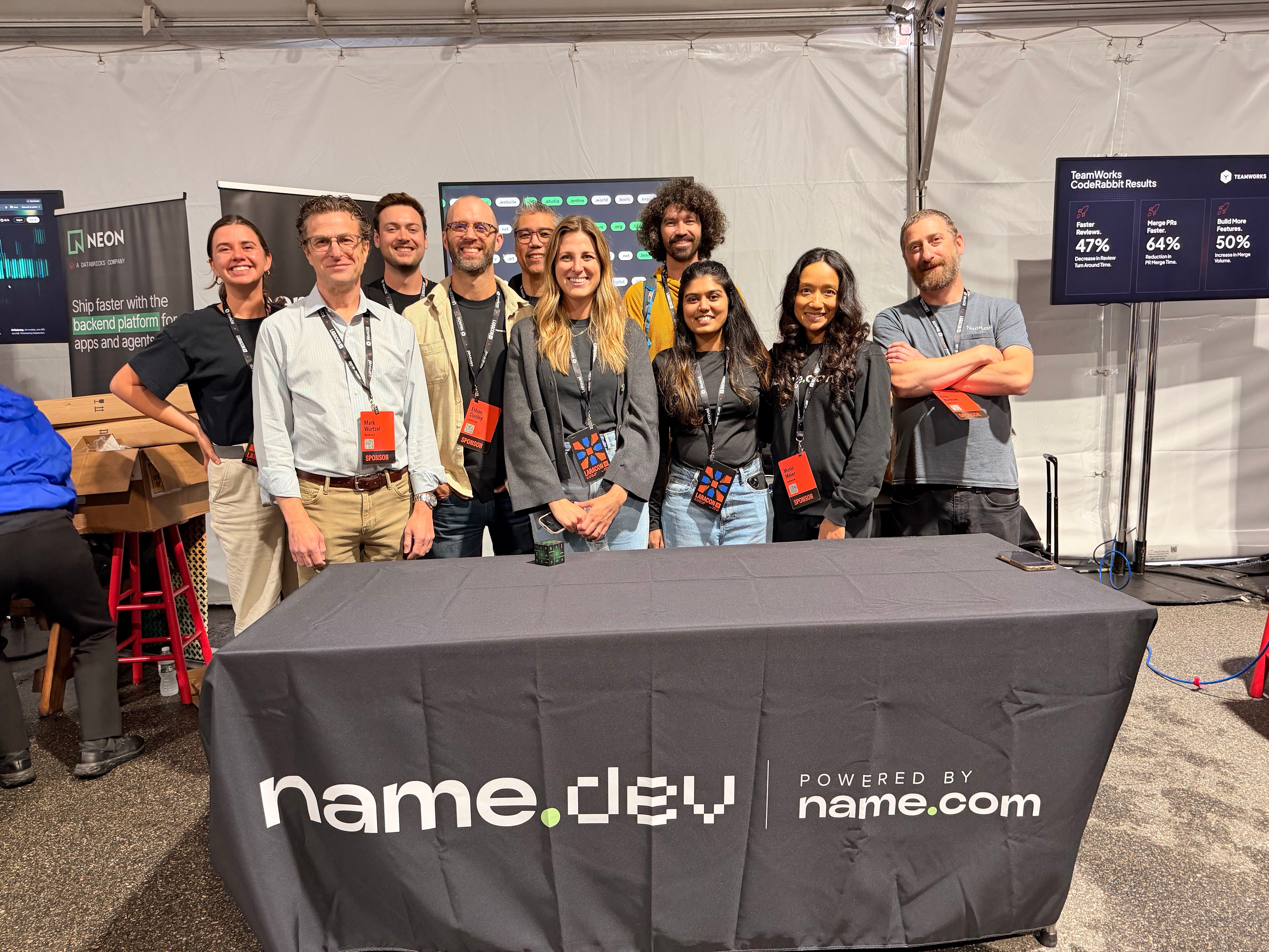 name.com Laracon Boston team photo