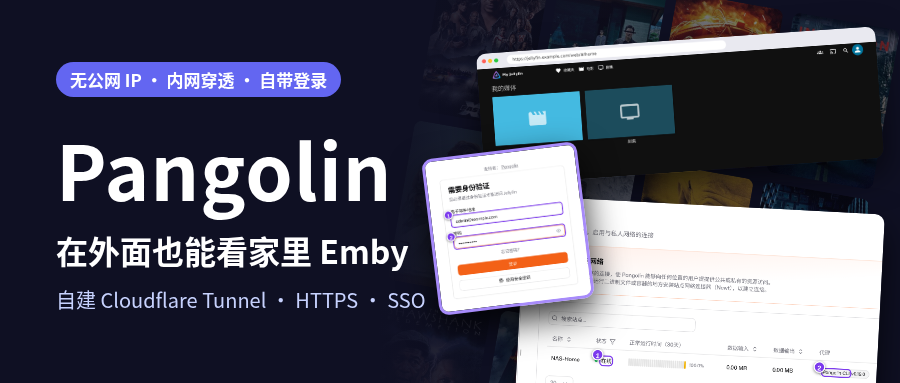 没有公网 IP 怎么在外面看家里的 Emby?一个项目帮你安全穿透内网:Pangolin