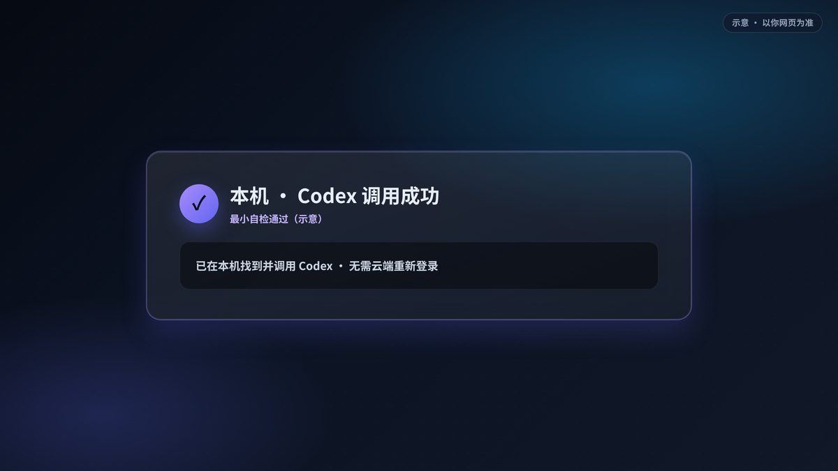 本机 Codex 调用成功回执