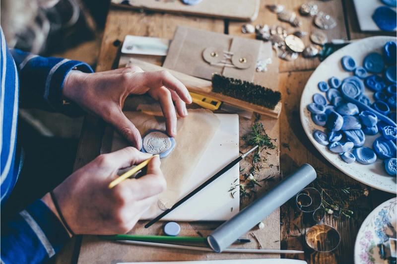 Image of artisan working in shop