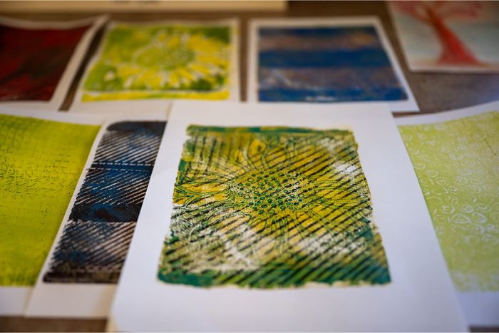 Image showing various completed gel prints