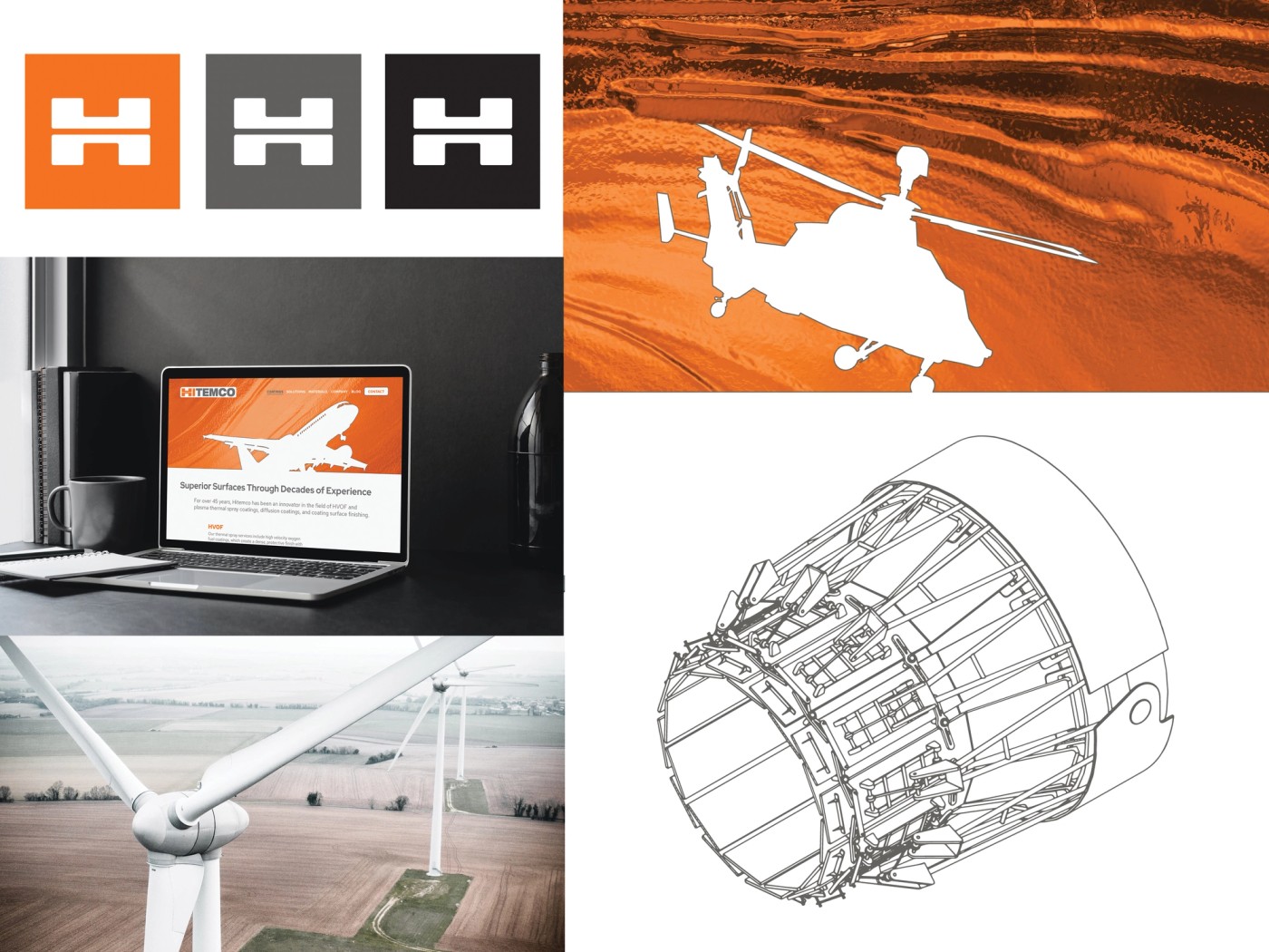 Sample brand elements from aerospace coatings company Hitemco