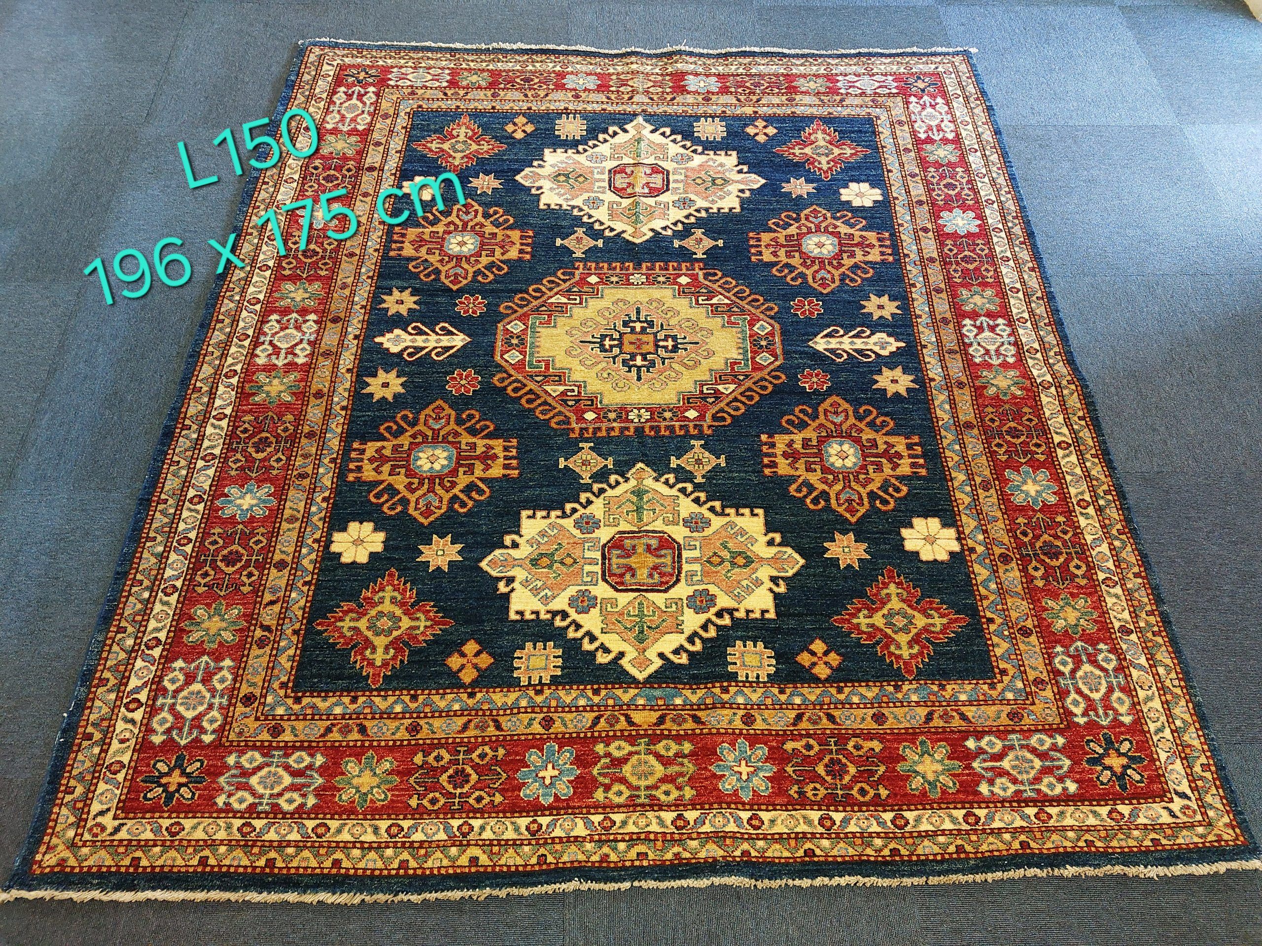 Turkish Hand Knotted Wool and Cotton Rug