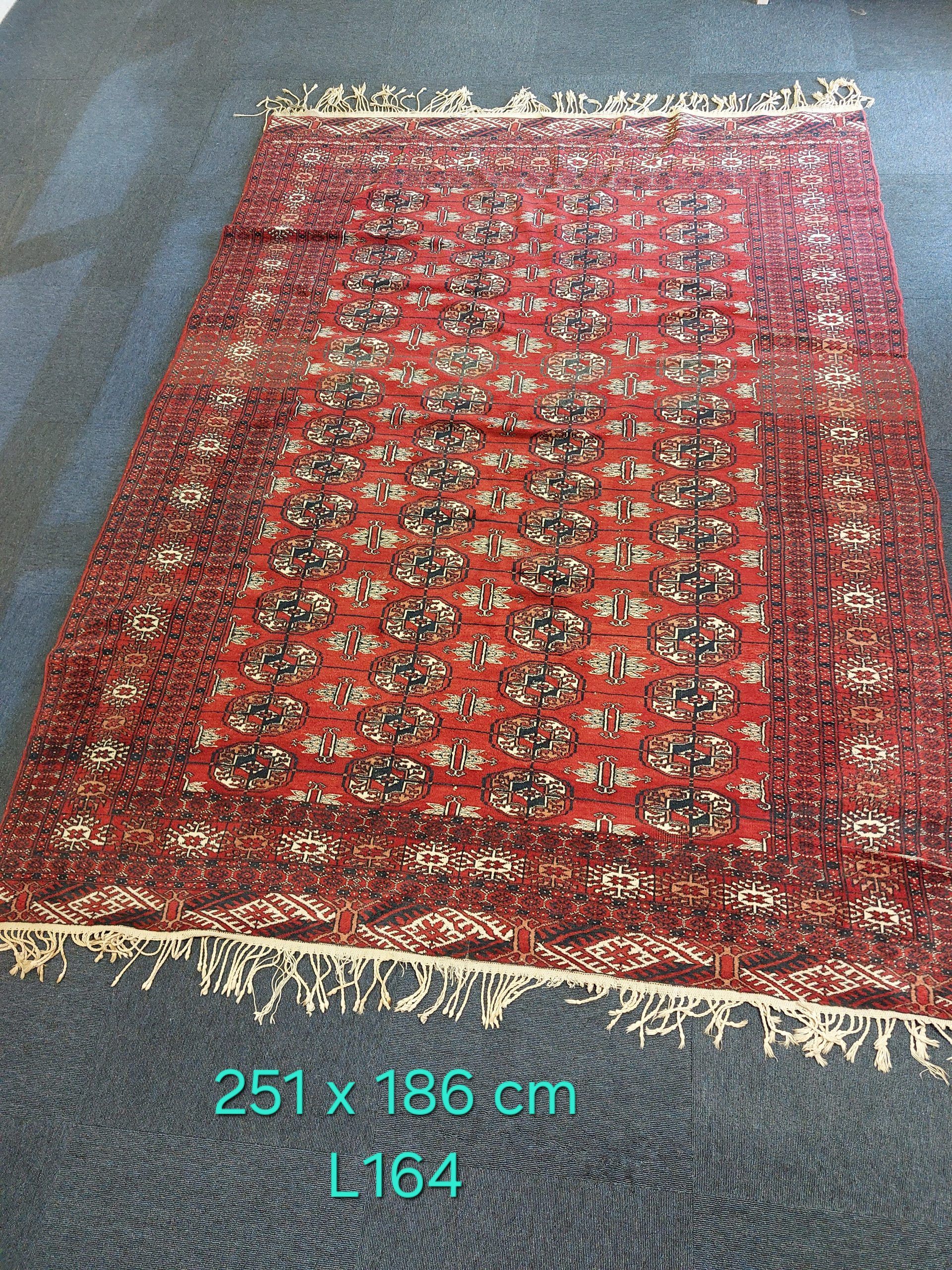 Vintage Turkoman Tekke Hand Knotted Wool Rug