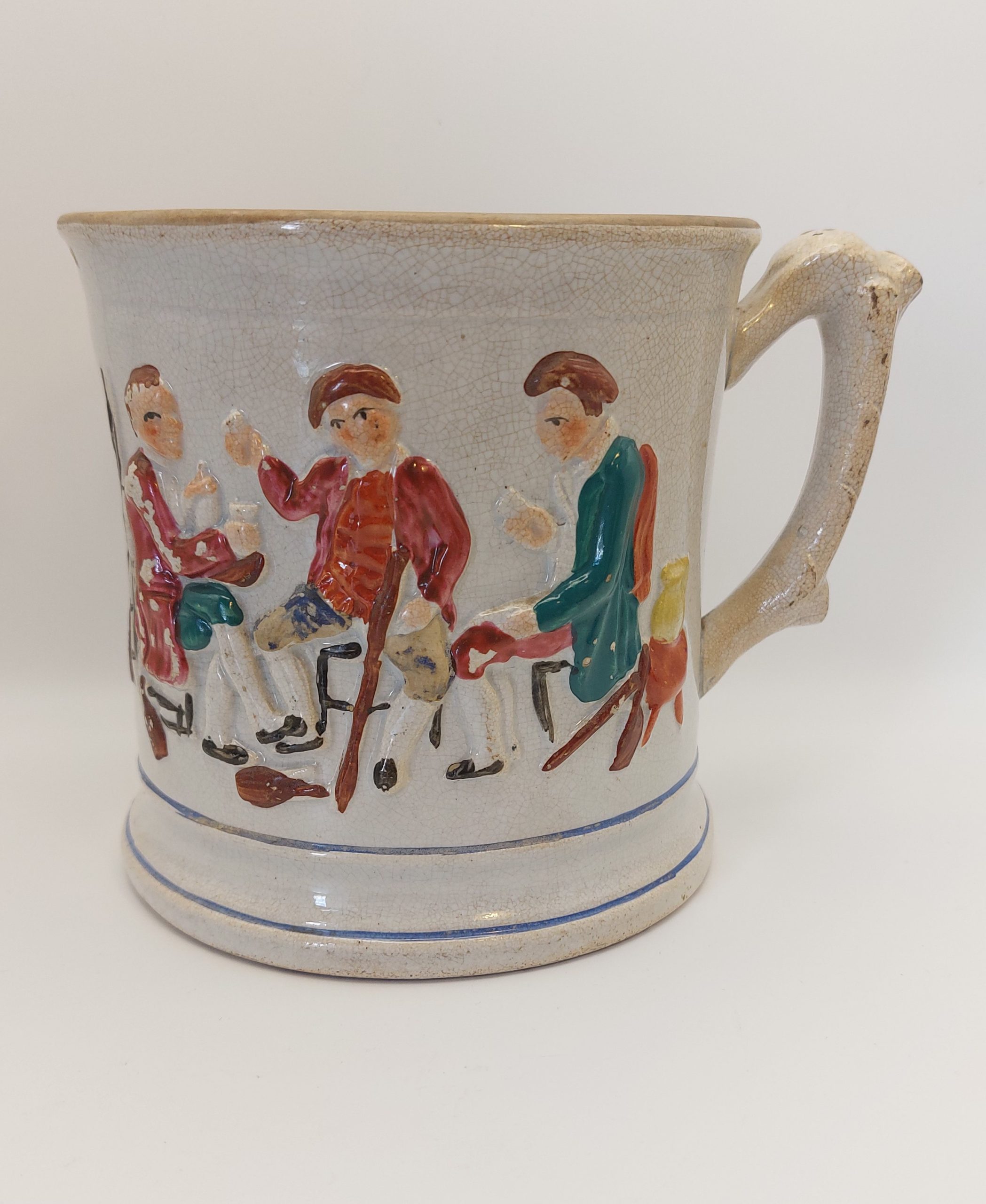 Large Staffordshire Pottery Surprise Mug c1850