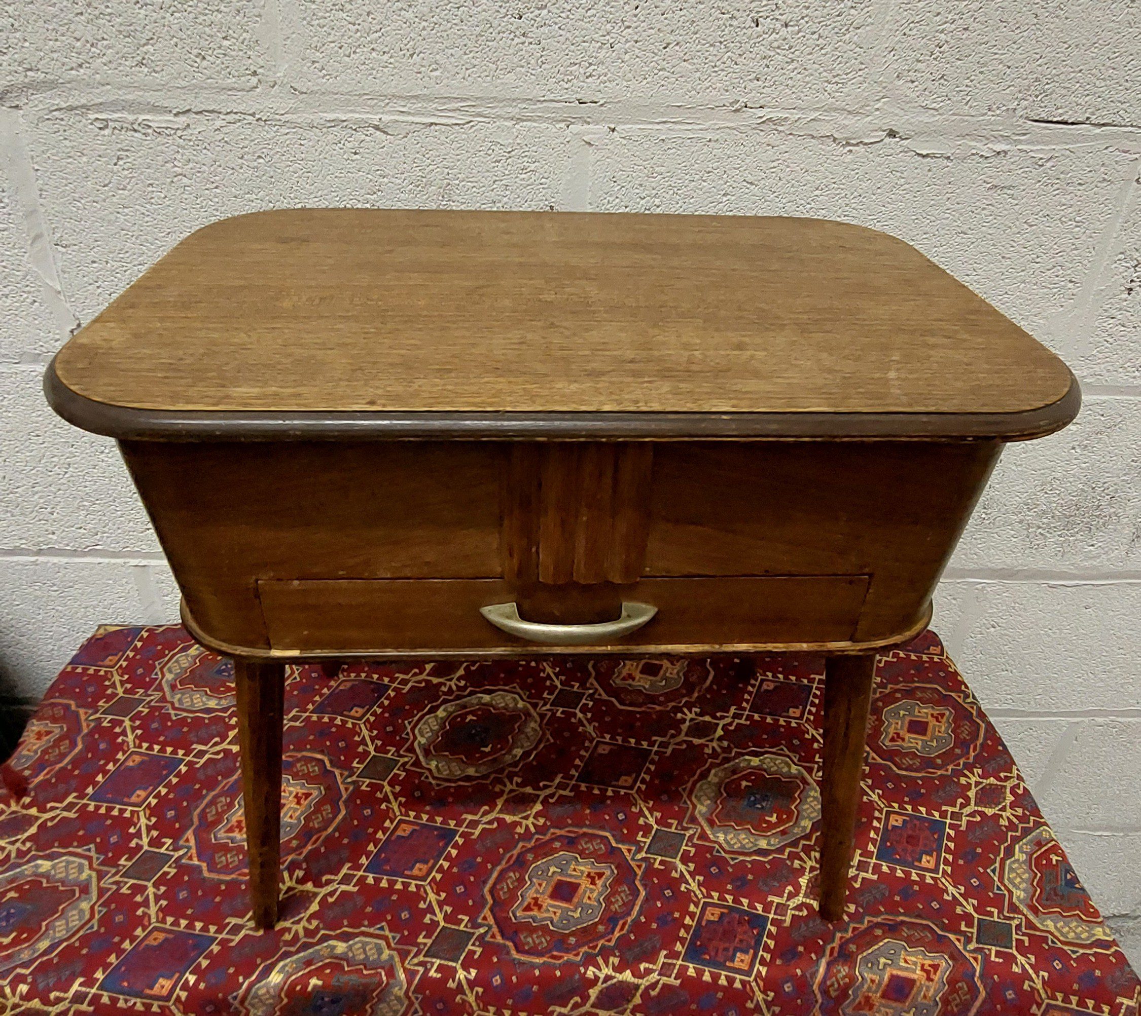 Vintage c1950s Sewing Box With Drawer On Legs