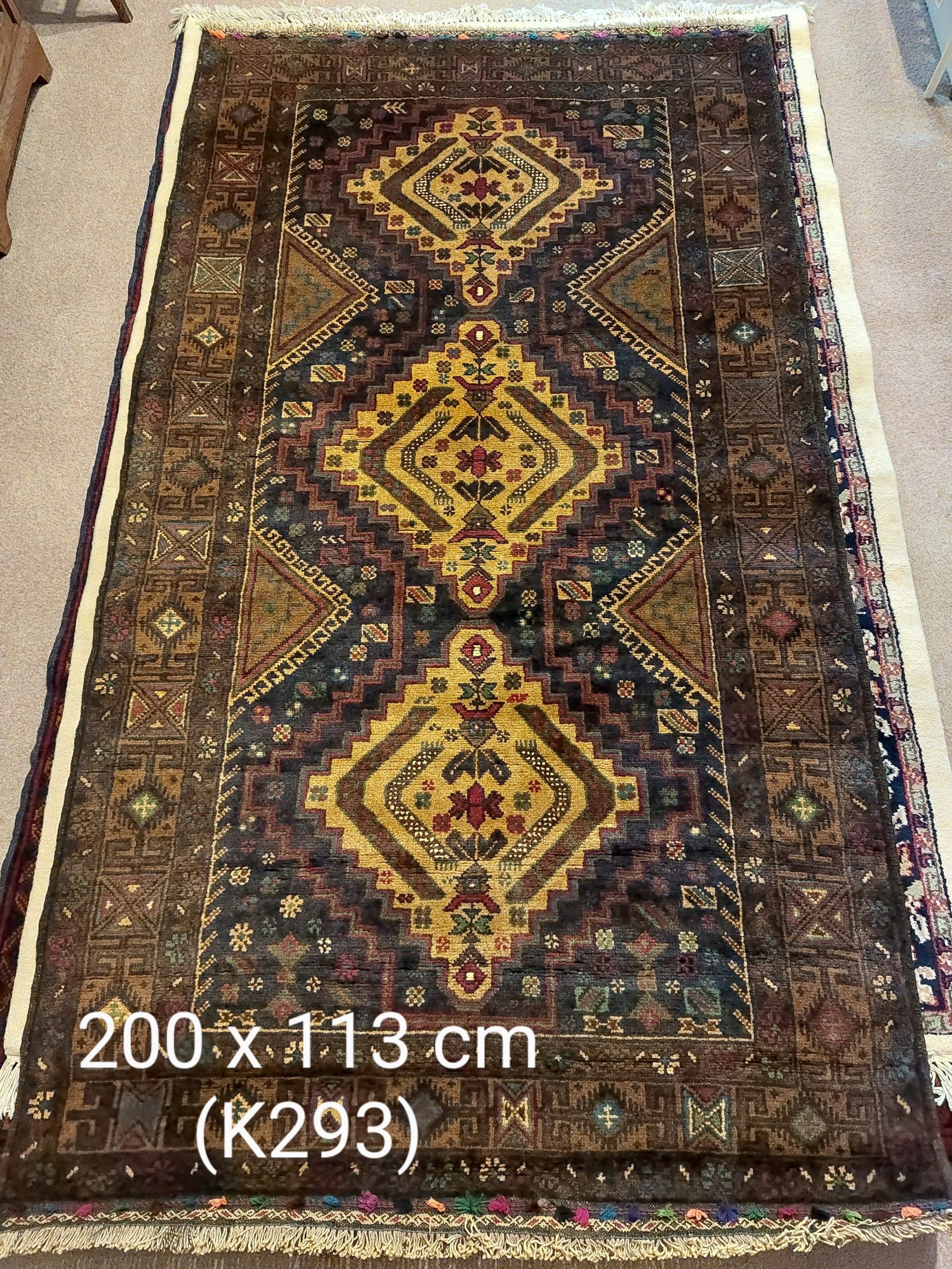 Afghan Tribal Belouch Hand Knotted Wool Rug