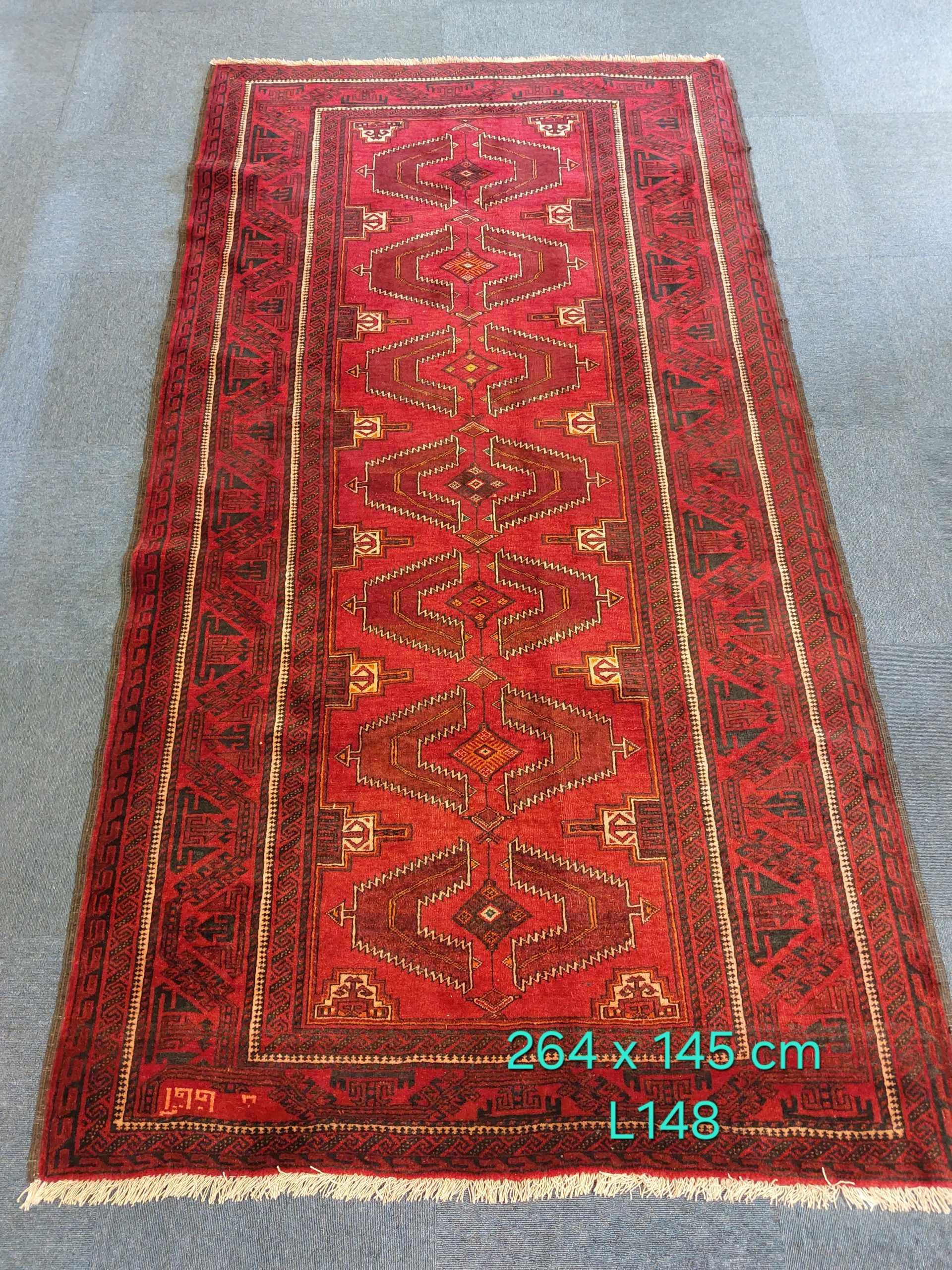 Iranian Mashad Belouch Hand Knotted Wool Rug