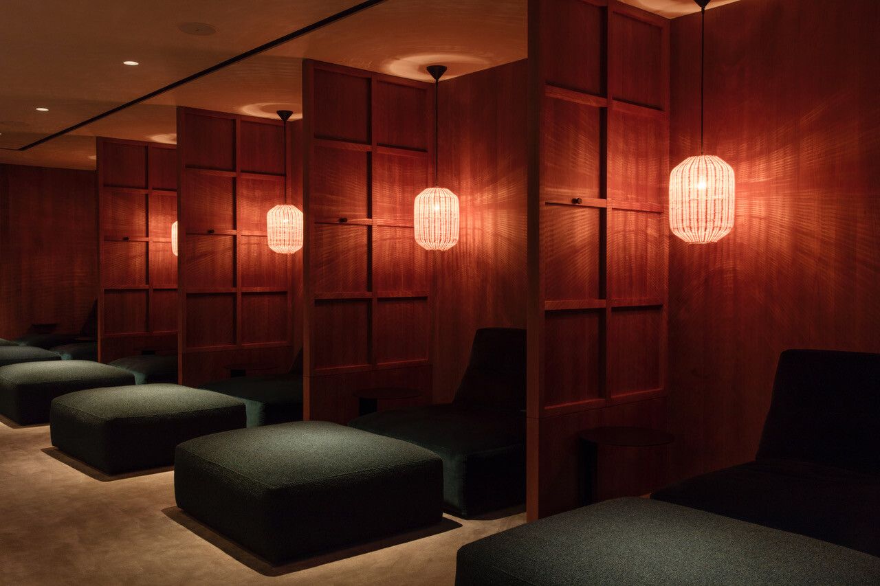 The Cathay Pacific business lounge in Hong Kong, designed by Studioilse in 2016. (Courtesy StudioIlse)