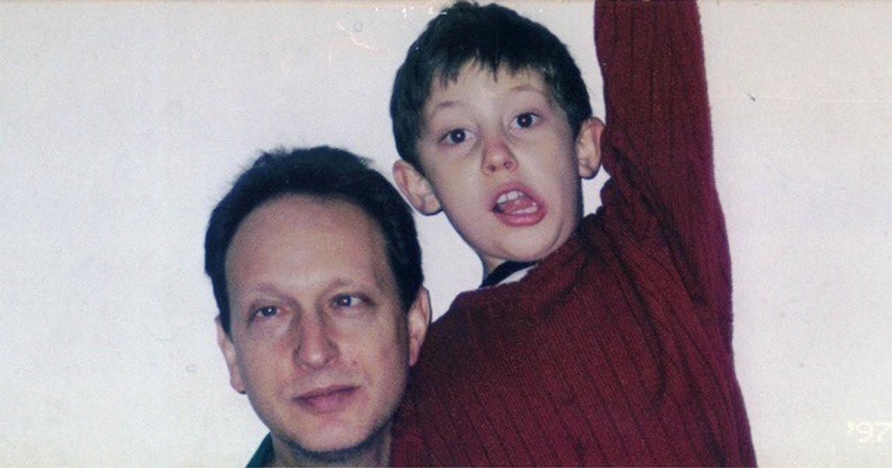 Parson’s husband, Paul Lazar, with their son, Jack, in 1997. (Courtesy Annie-B Parson)