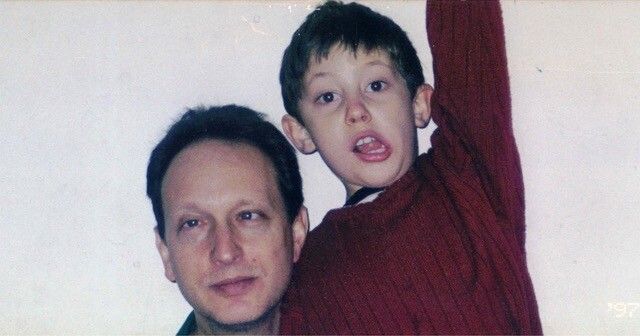 Parson’s husband, Paul Lazar, with their son, Jack, in 1997. (Courtesy Annie-B Parson)