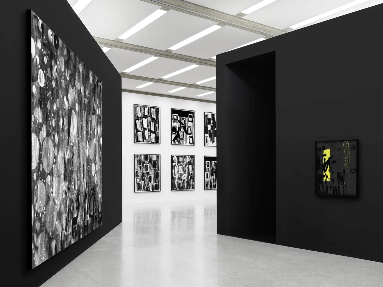 Installation view of Pendleton’s exhibition “Blackness, White, and Light” (2023) at MUMOK in Vienna. (Courtesy the artist and Pace Gallery)