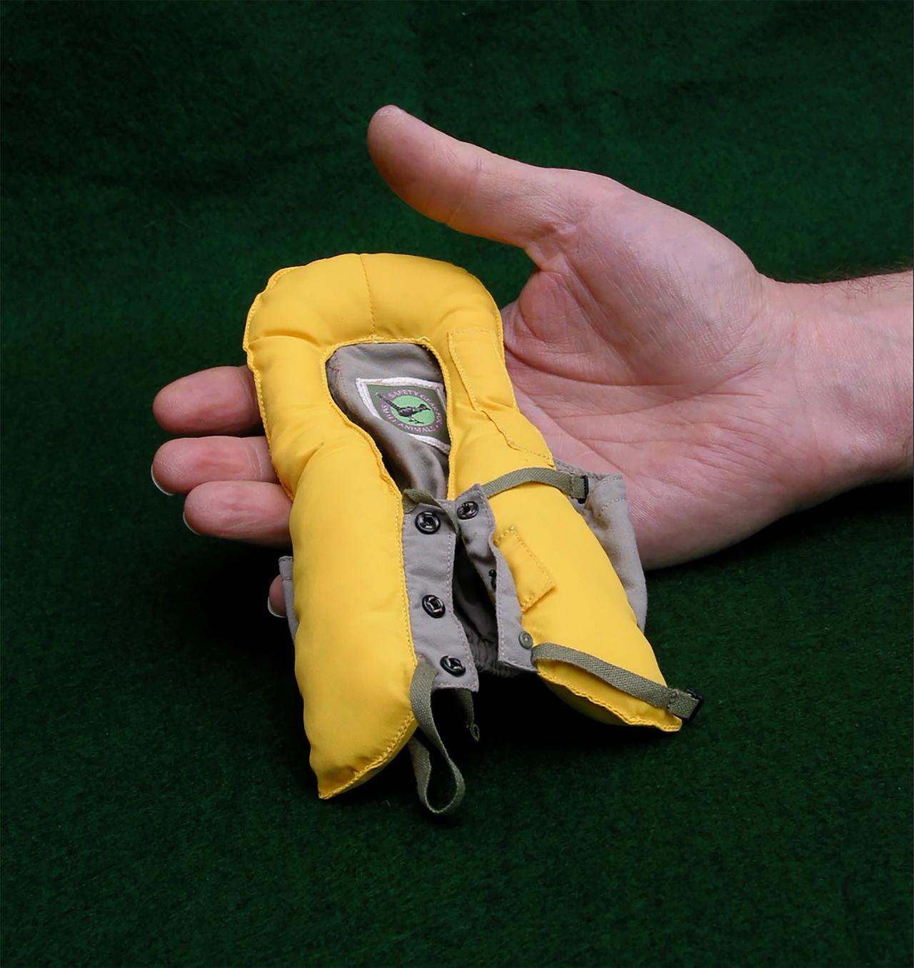 A flotation device from Bill Burns’s series “Safety Gear for Small Animals” (1994), which featured in the MoMA exhibition “Safe: Design Takes On Risk” (2005). (Courtesy the artist and Bill Burns studio)