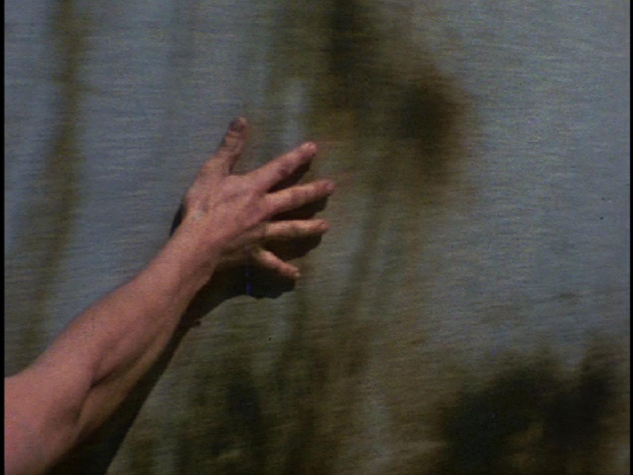 Still image from Nares’s video Block (1976). (Courtesy Kasmin Gallery)