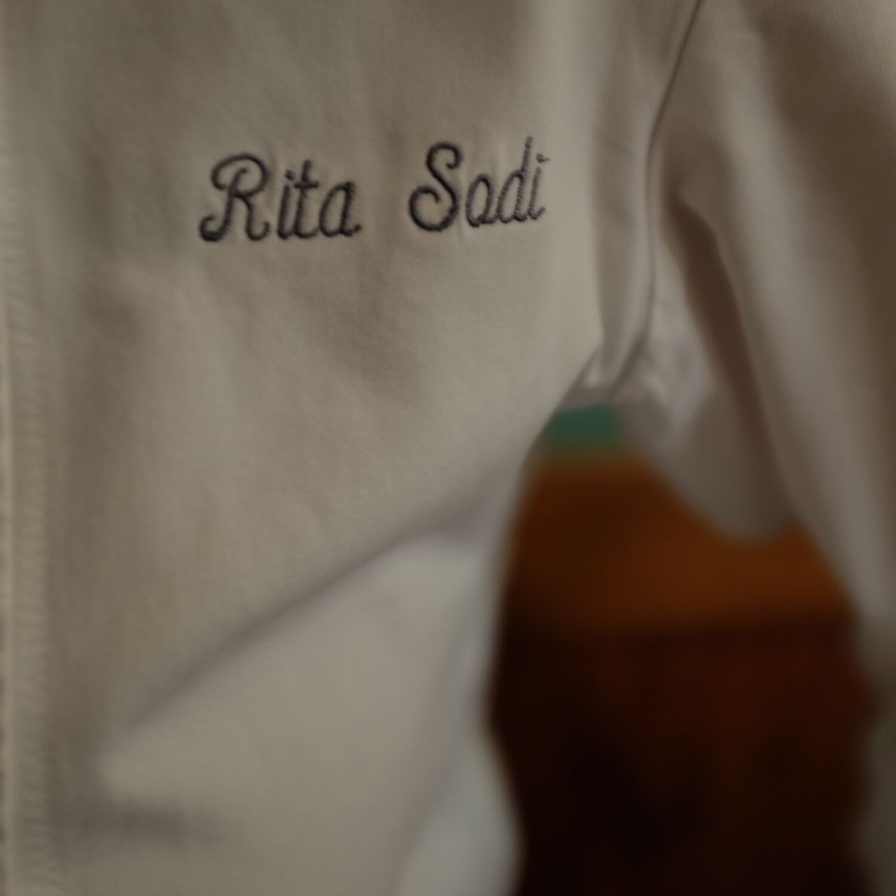 Sodi’s chef’s jacket. (Courtesy Rita Soda)