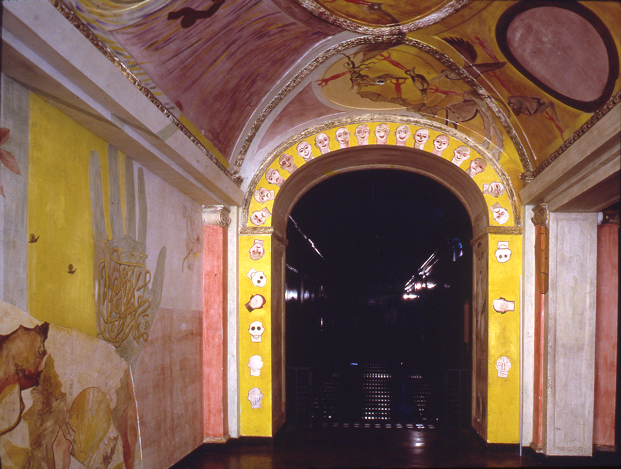Clemente’s murals at the Palladium nightclub in the 1980s. (Courtesy Francesco Clemente)