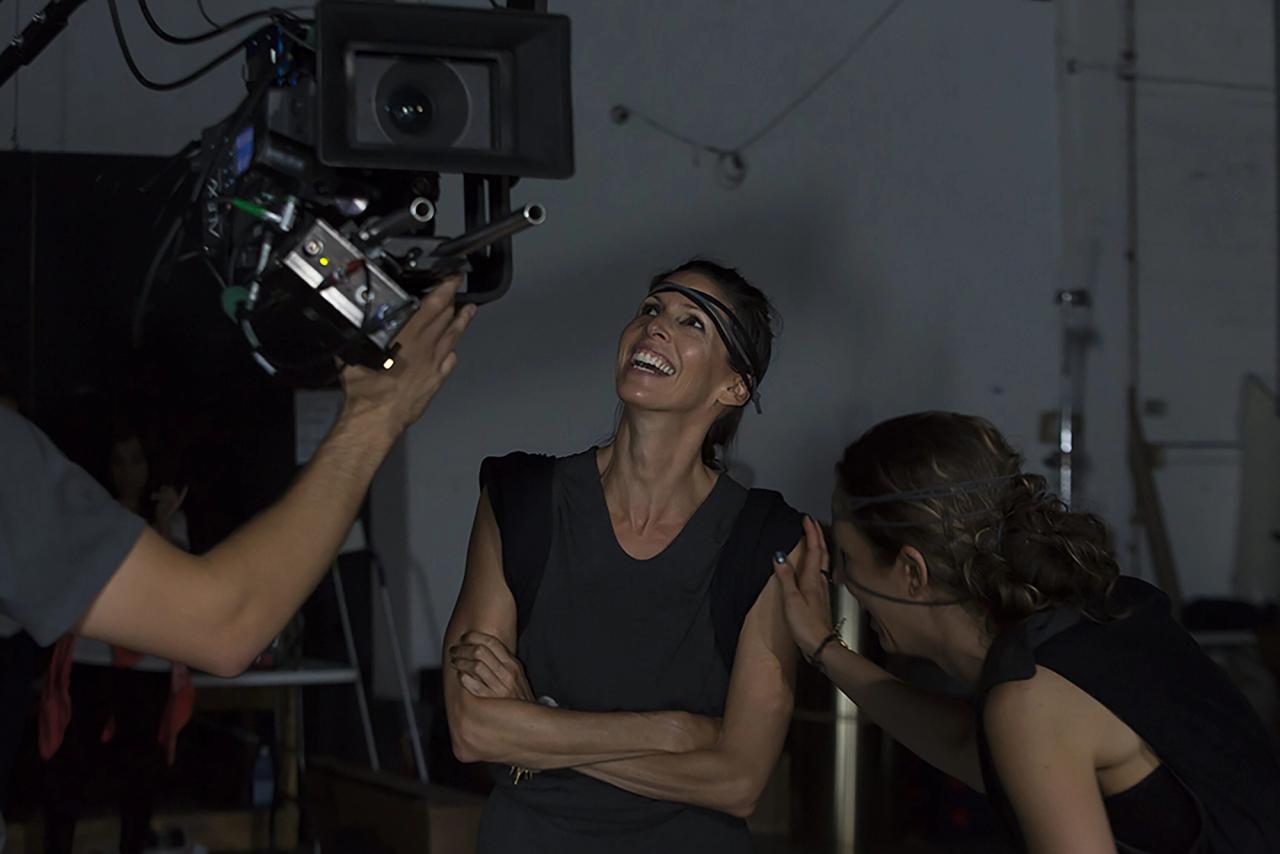 Adelman on the set of her “Show Me” (2015) music video shoot. (Courtesy Lindsey Adelman)