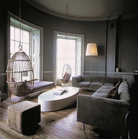 The drawing room at Soho House Babington, designed by Crawford. (Courtesy StudioIlse)