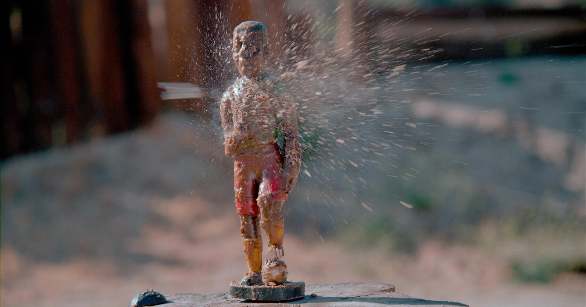 Still from Biggers’s single-channel video work “BAM (for Michael)” (2015). (Courtesy the artist and Studio Sanford Biggers)