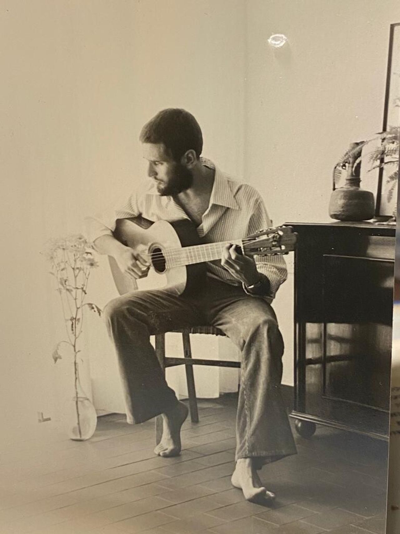 Broza at age 22, just after completing his service in the Israeli army. (Courtesy David Broza)