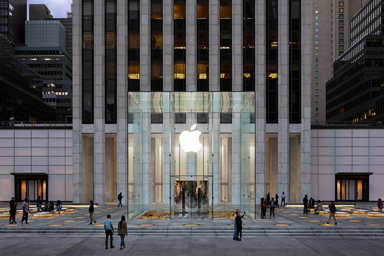 The Apple store on Fifth Avenue in Manhattan, New York.