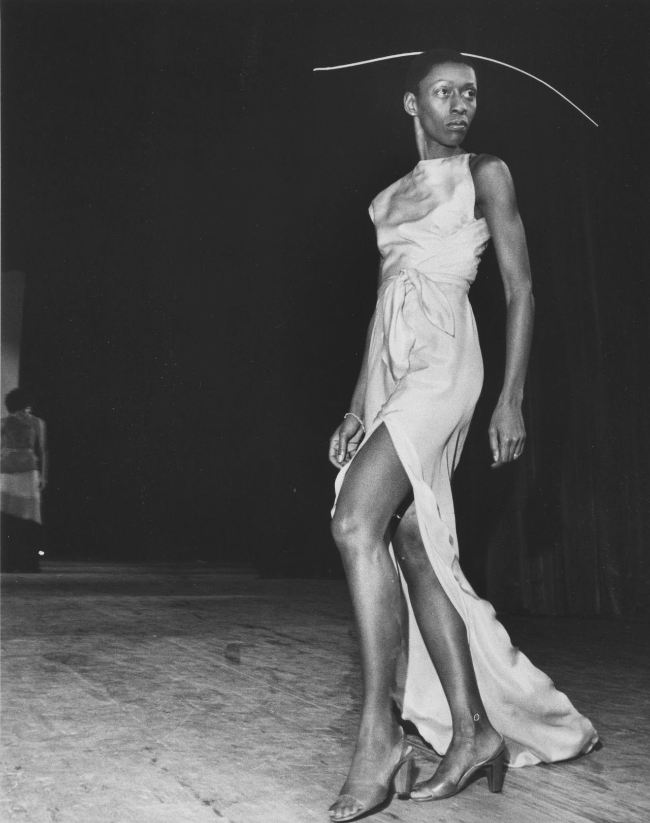 Hardison modeling in the Battle of Versailles in 1973. (Photo: Bill Cunningham. Courtesy Bethann Hardison)