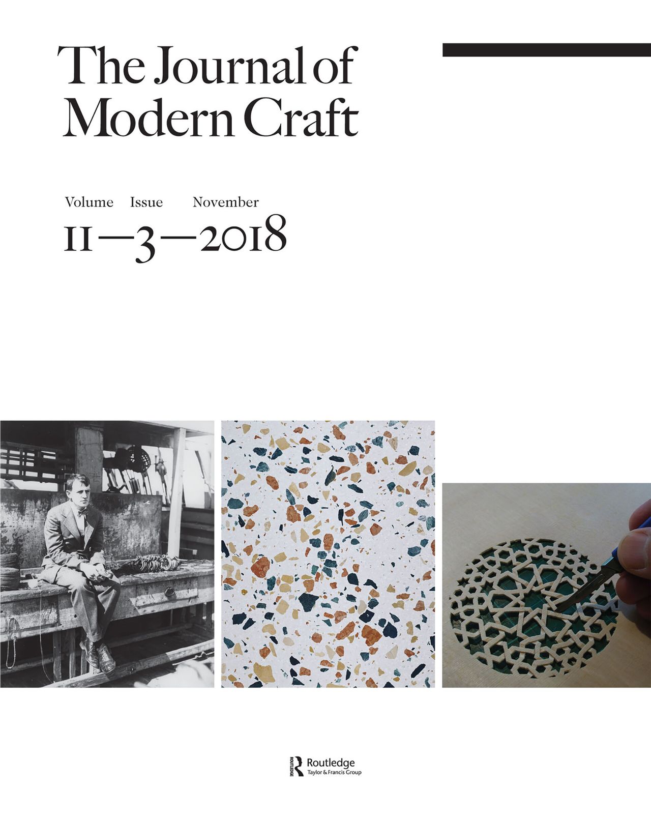 Volume 11, Issue 3 of The Journal of Modern Craft (2018). (Courtesy Glenn Adamson)