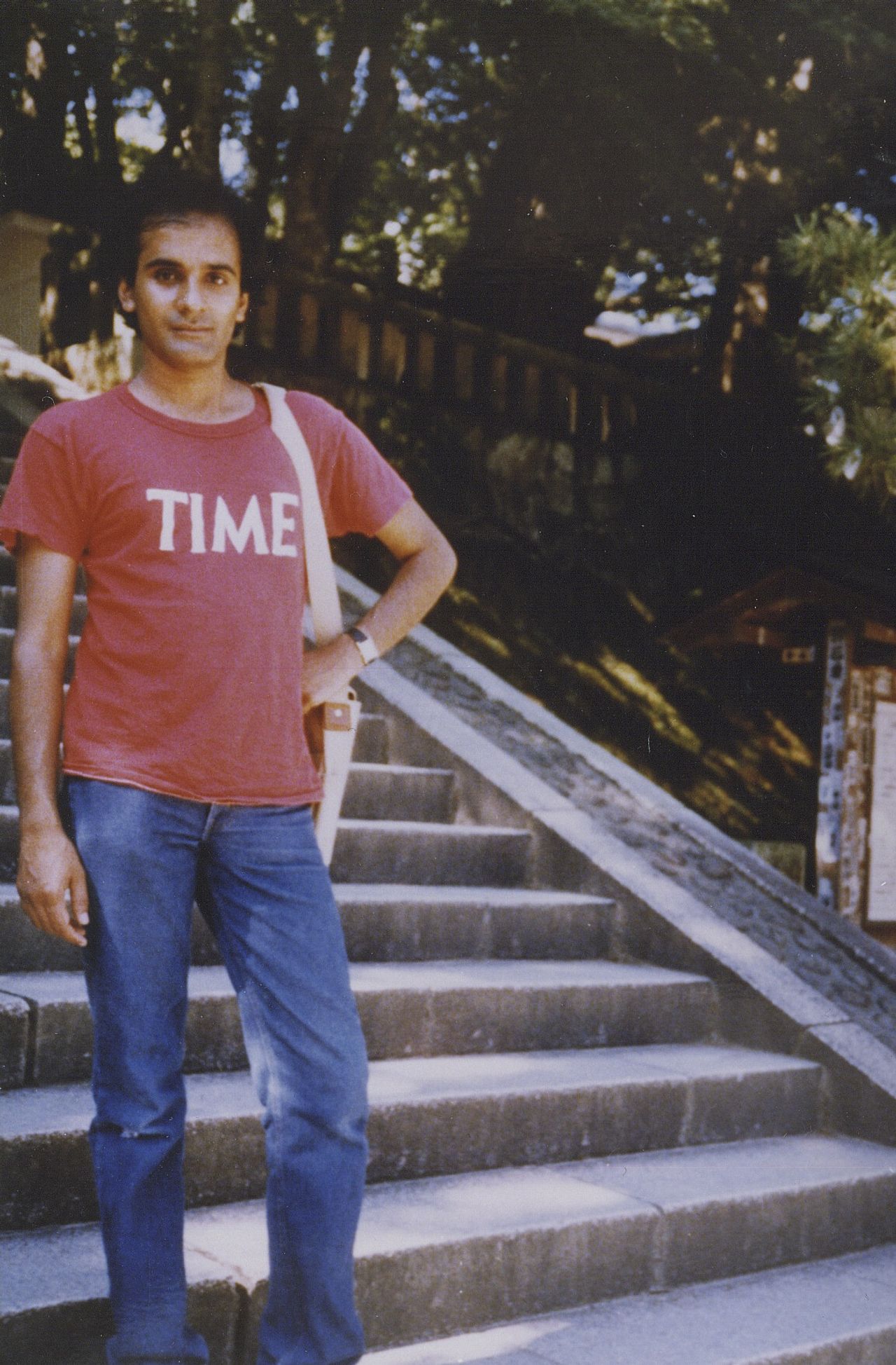Iyer traveling for Time magazine in Koh Samui, Thailand, in 1990. (Courtesy Pico Iyer/Hiroko Takeuchi)