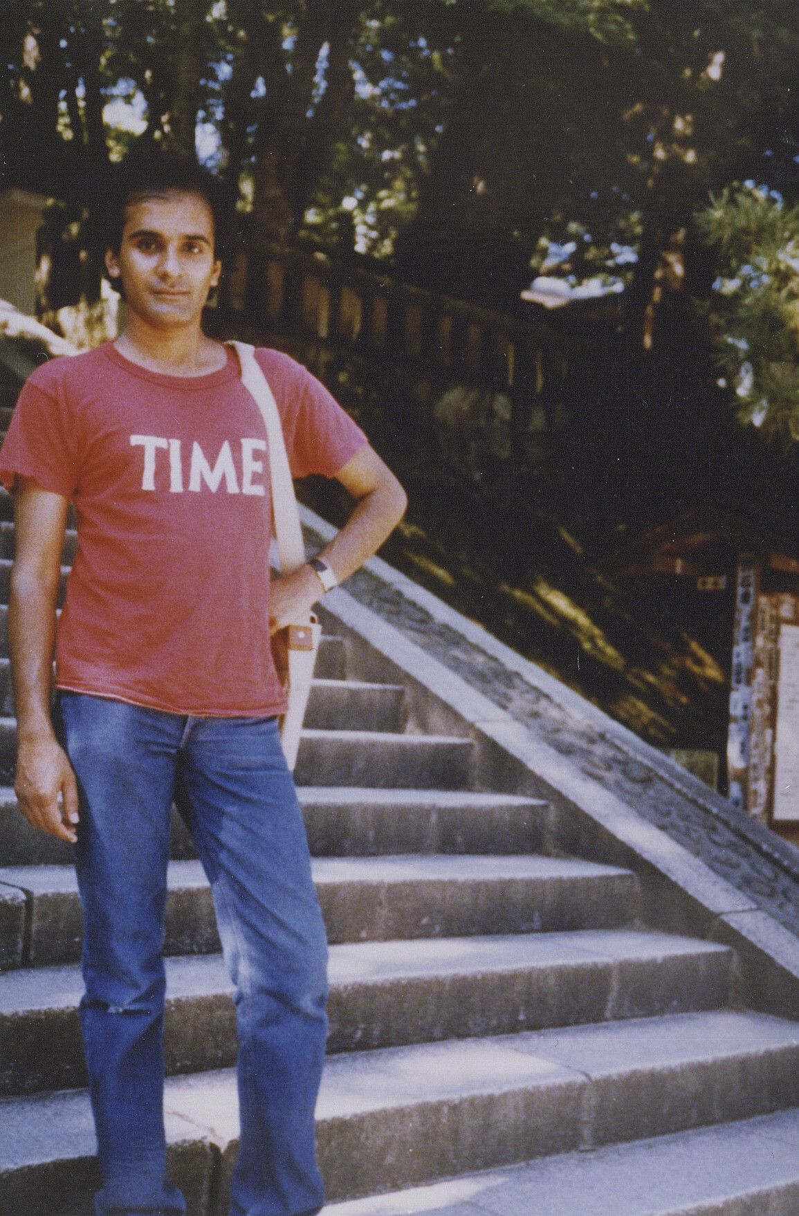 Iyer traveling for Time magazine in Koh Samui, Thailand, in 1990. (Courtesy Pico Iyer/Hiroko Takeuchi)