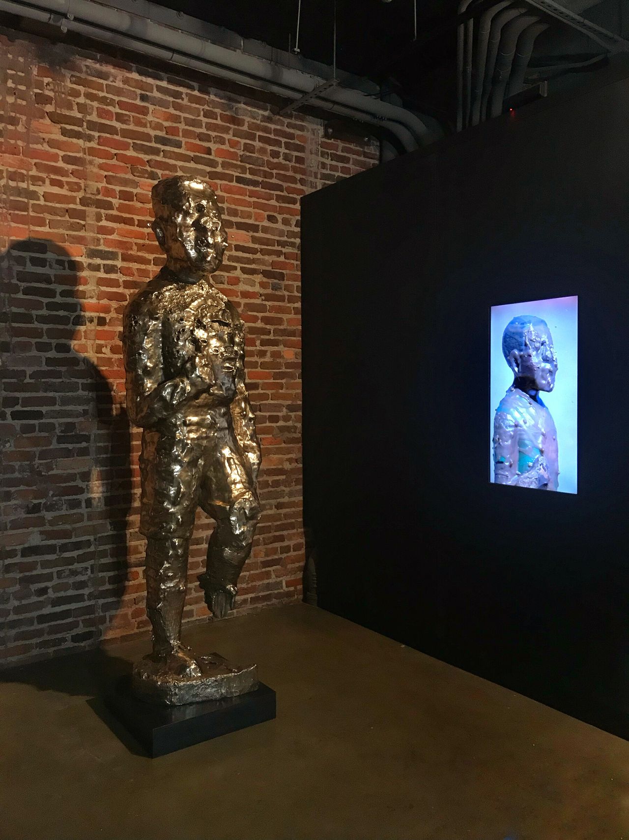 View of Biggers’s bronze sculpture “BAM (for Michael)” (2018). (Courtesy the artist and Studio Sanford Biggers)