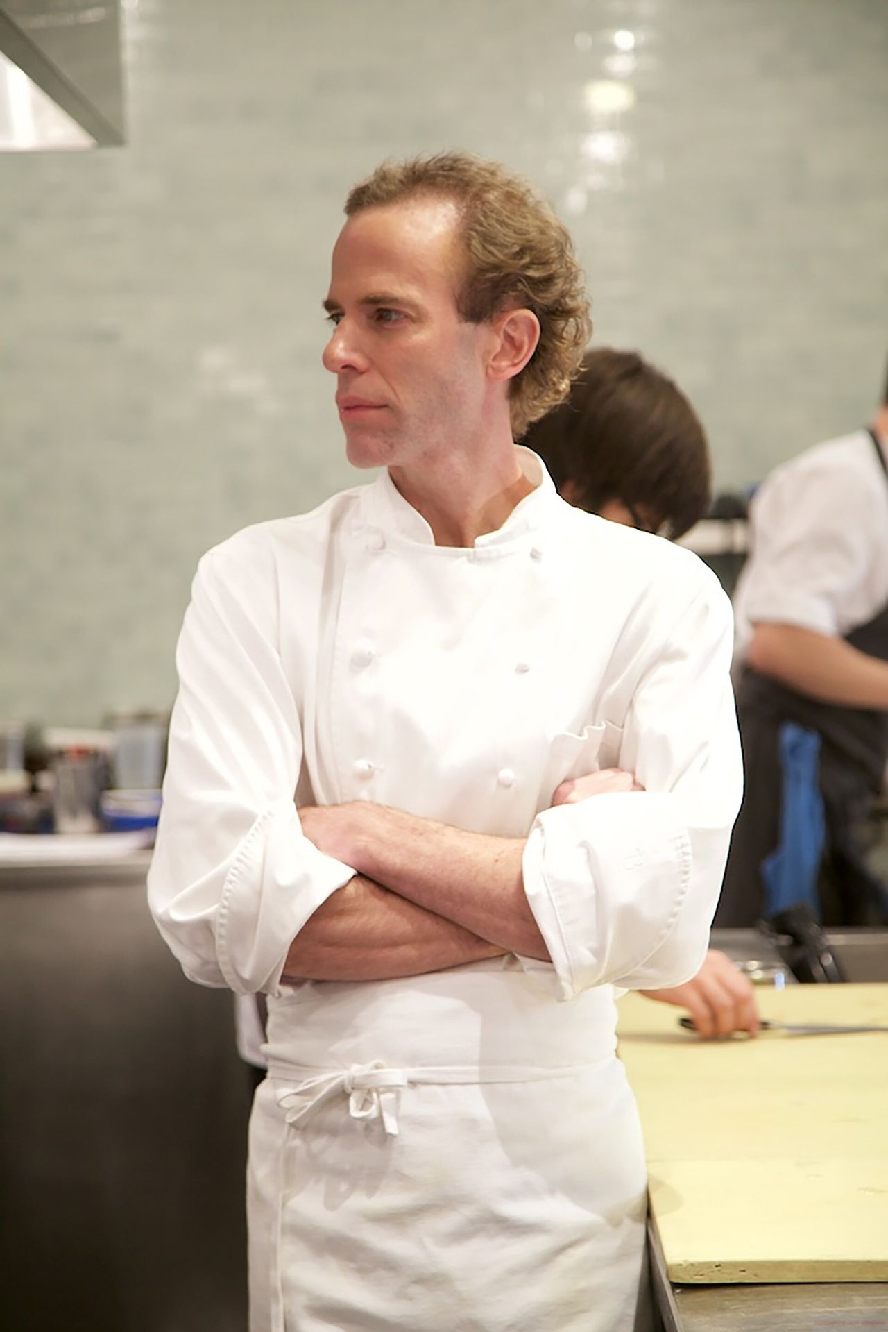 Barber in the Blue Hill at Stone Barns kitchen in 2016. (Photo: Andre Baranowski. Courtesy Blue Hill)