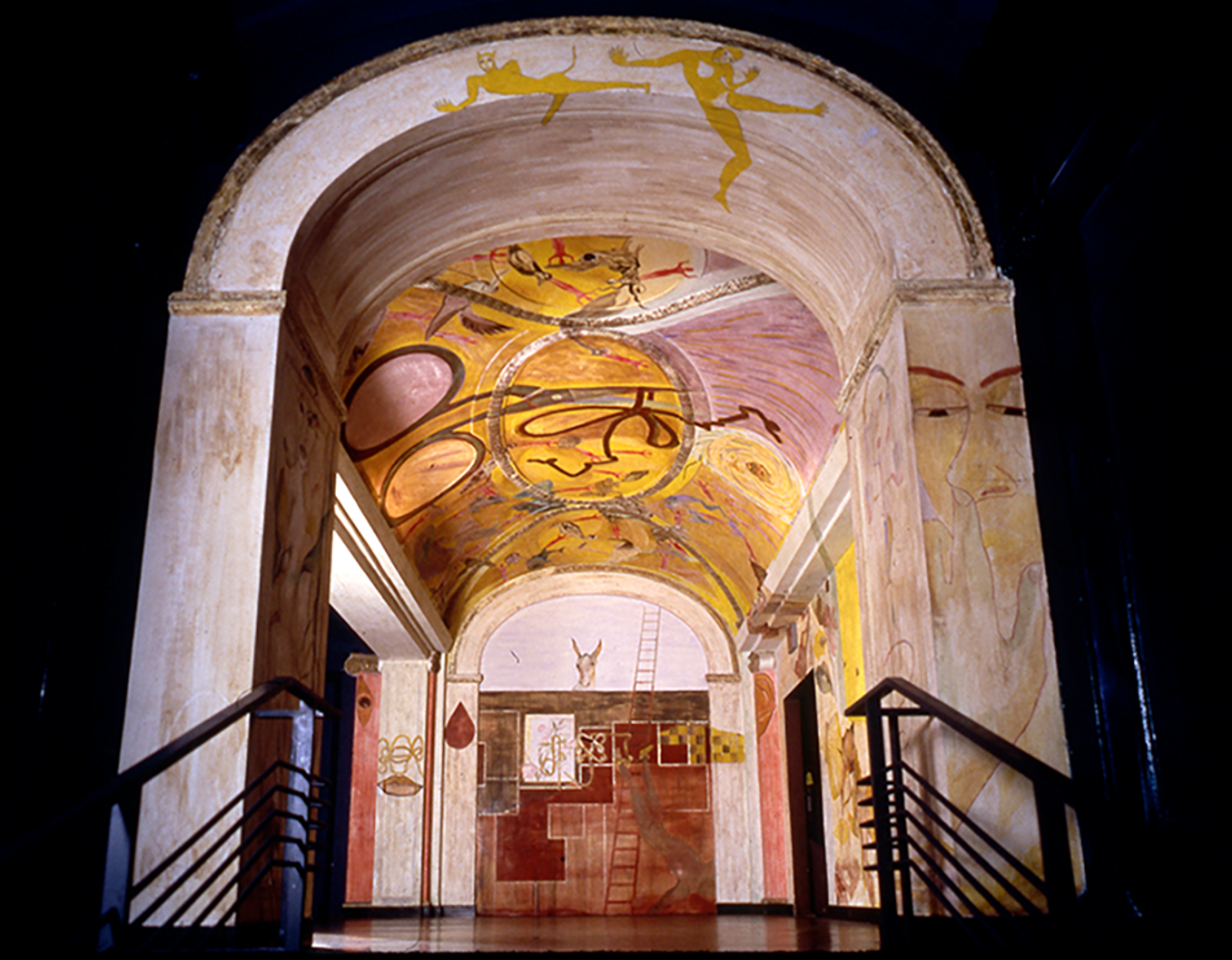 Clemente’s murals at the Palladium nightclub in the 1980s. (Courtesy Francesco Clemente)