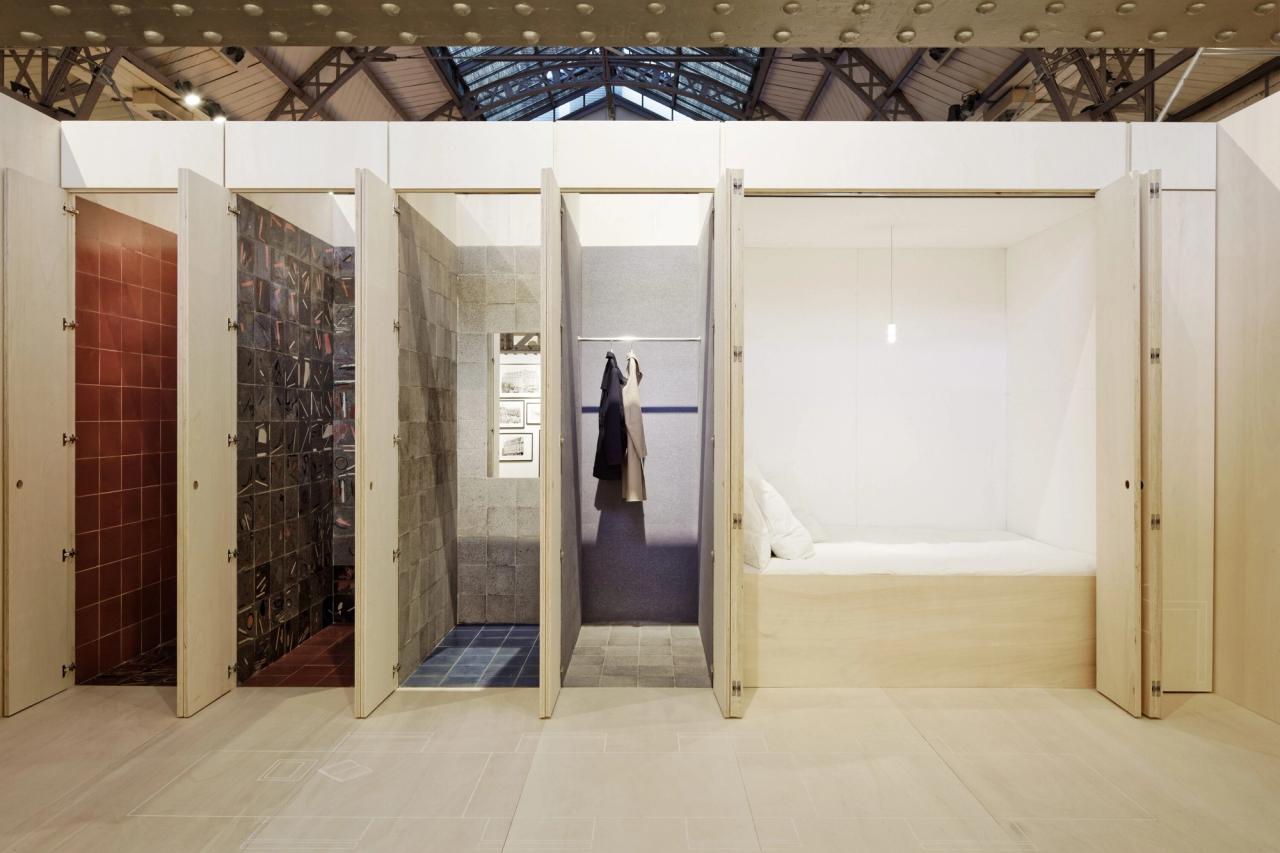 “A Room for Imagination” (2019) zero-carbon hotel room concept by Ghotmeh for the Pavillon de l’Arsenal in Paris. (Photo: Takuji Shimmura. Courtesy Lina Ghotmeh)