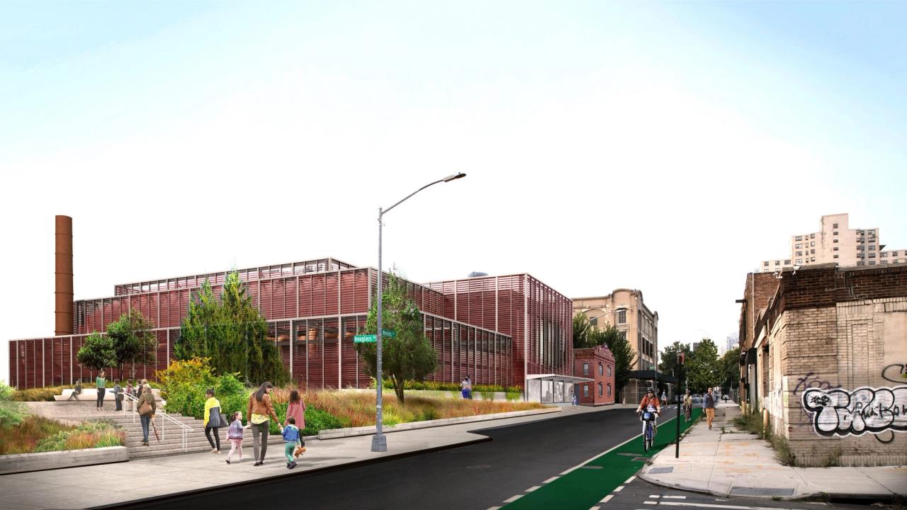 Rendering of the Gowanus Combined Sewer Overflow (CSO) Facility, Red Hook. (Courtesy Selldorf Architects and NYC Department of Environmental Protection)