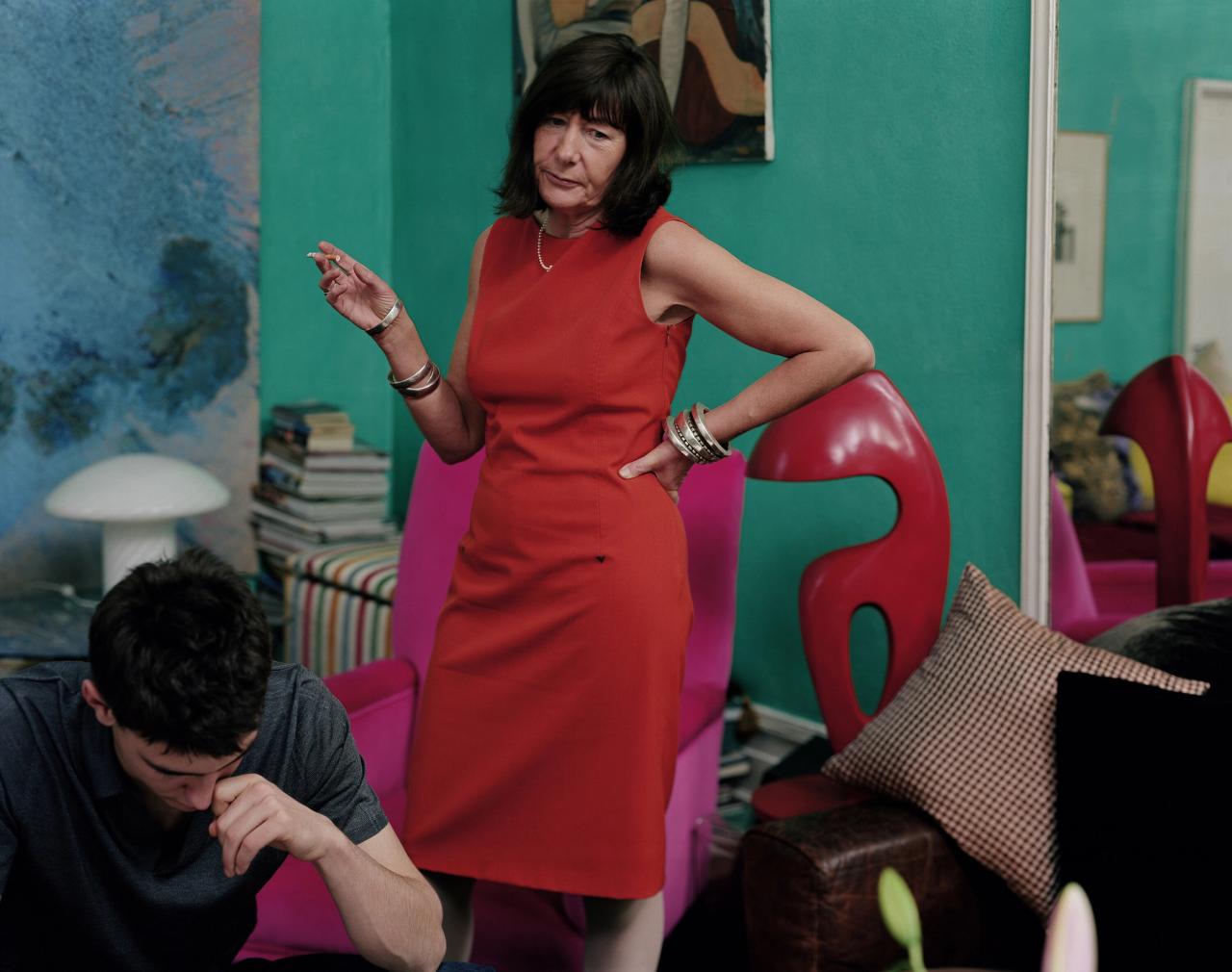 “The Red Sheath” (2001), a photo in Barney’s series “The Europeans.” (Courtesy the artist and Kasmin, New York)